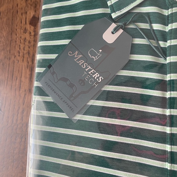 Masters Green Striped Men's Polo Shirt - Picture 2 of 3